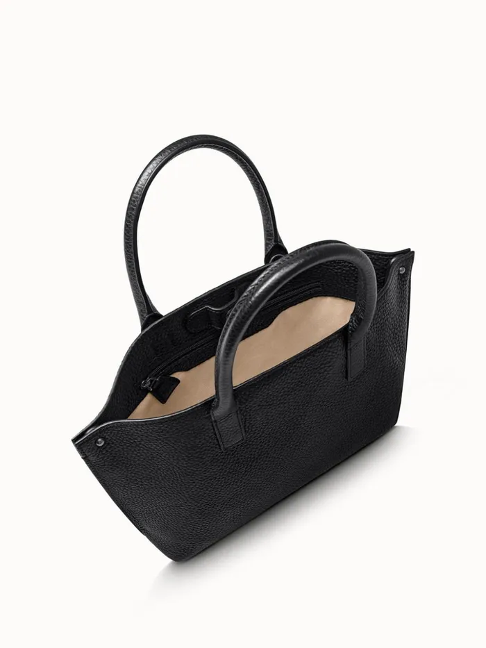 Little Ai Messenger Bag In Cervocalf Leather Black Women Akris Crossbody Bags