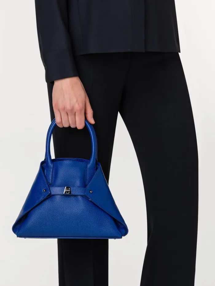 Little Ai Top Handle Bag In Leather Ocean Women Akris Crossbody Bags