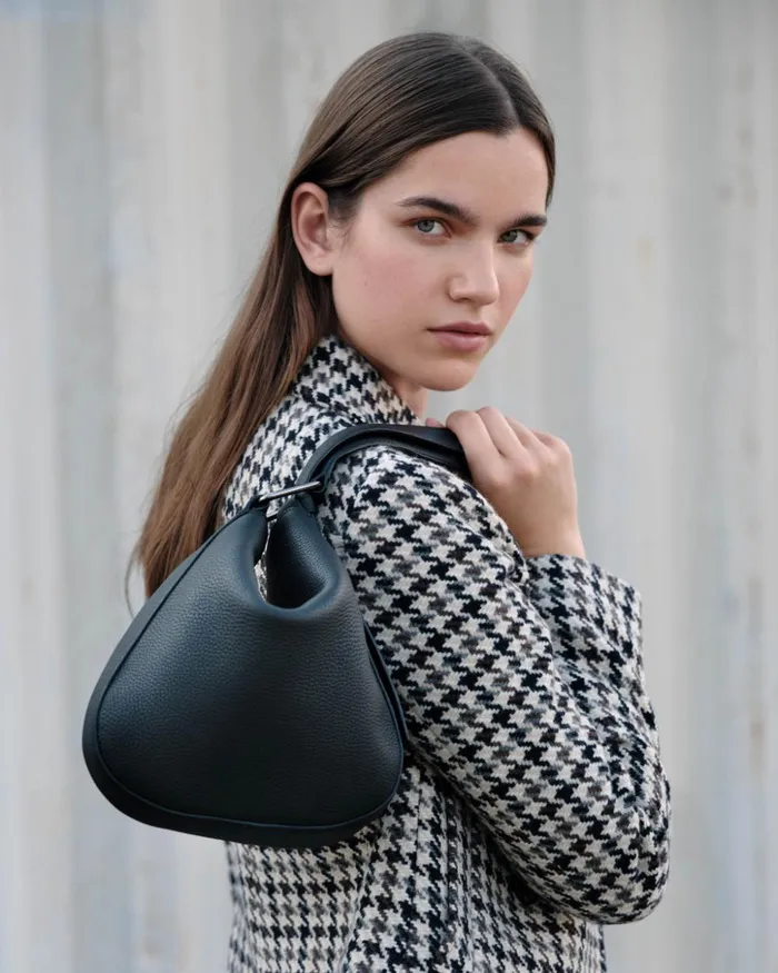 Little Anna Hobo Bag In Leather Black Women Akris Mini Bags