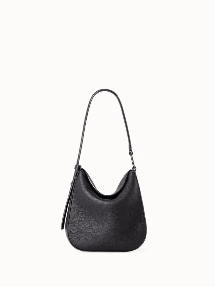 Little Anna Hobo Bag In Leather Black Women Akris Mini Bags