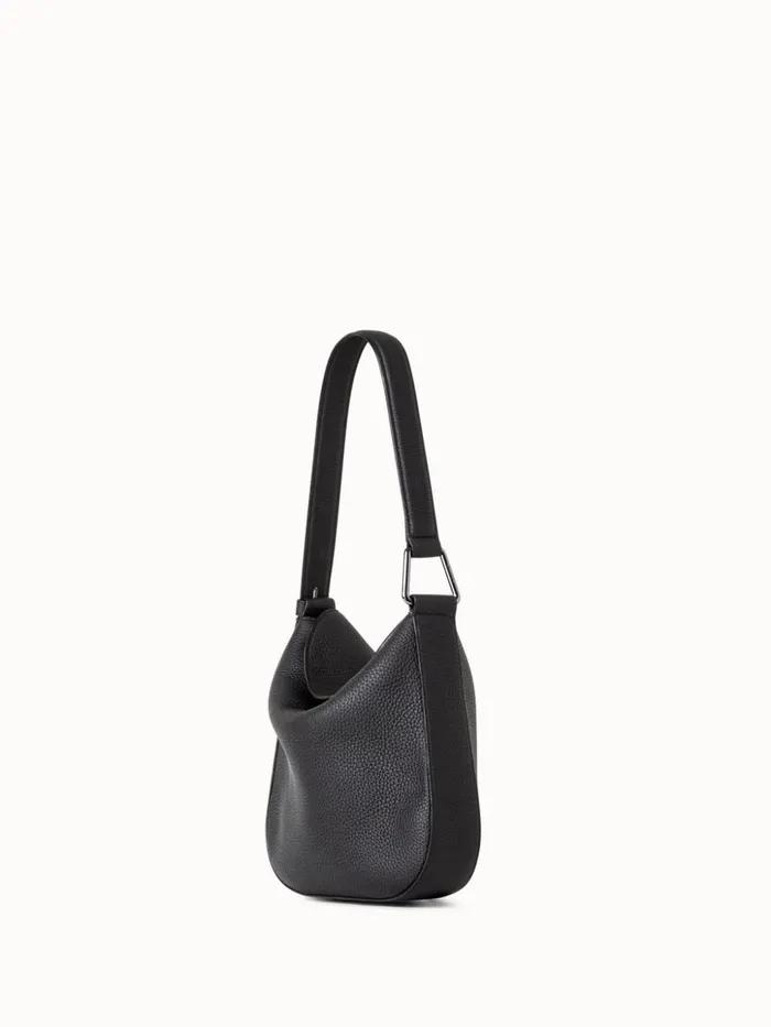 Little Anna Hobo Bag In Leather Black Women Akris Mini Bags