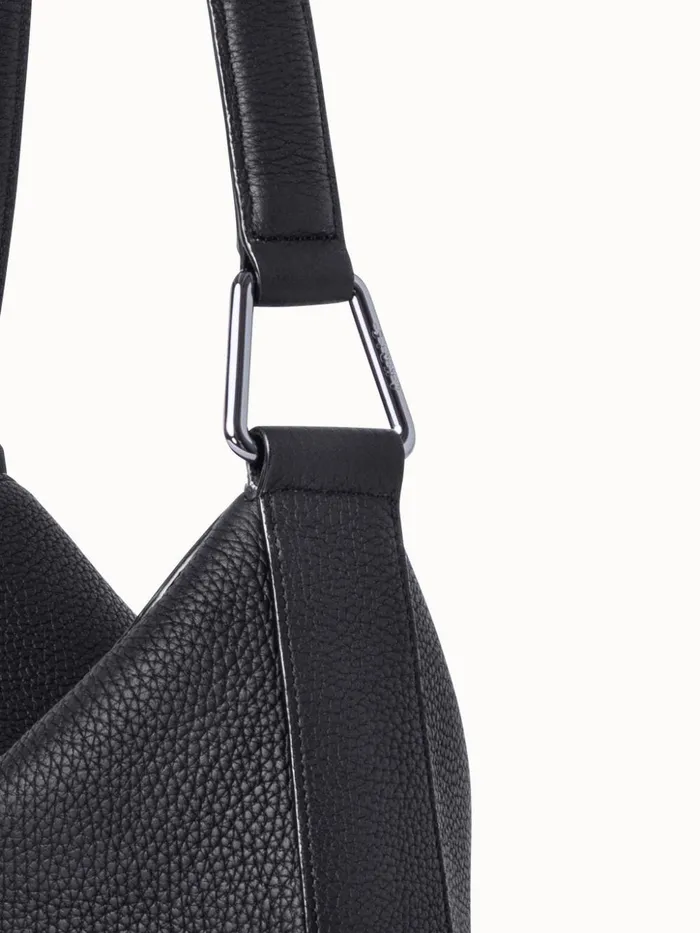 Little Anna Hobo Bag In Leather Black Women Akris Mini Bags