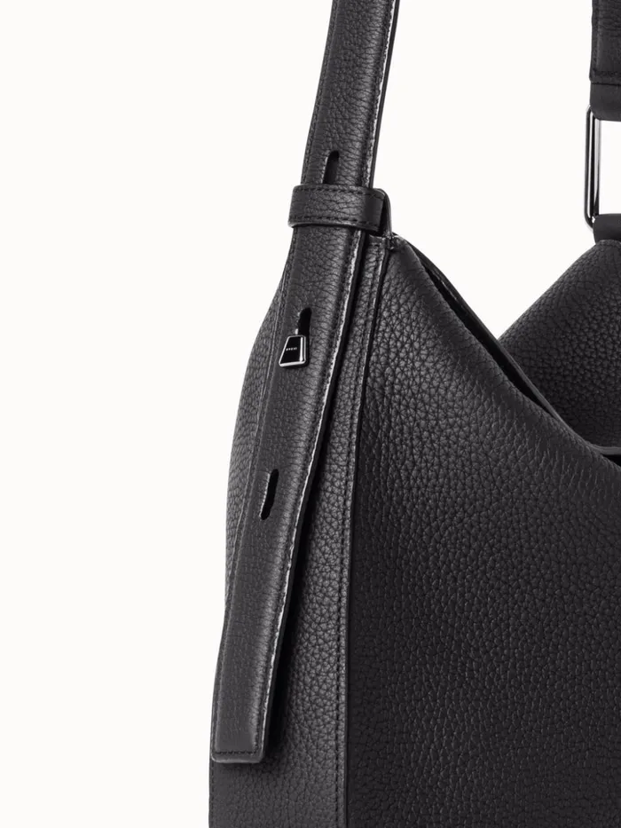 Little Anna Hobo Bag In Leather Black Women Akris Mini Bags