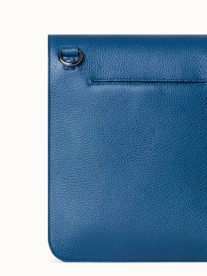 Little Anouk Messenger Bag In Cervocalf Leather Pacific Denim Women Akris Messenger Bags