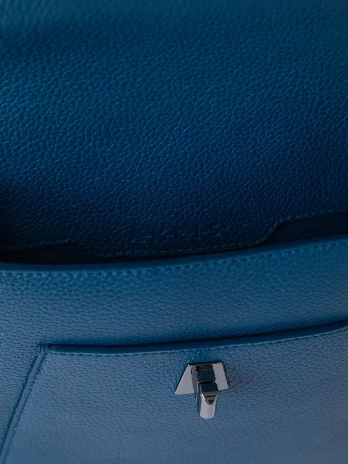 Little Anouk Messenger Bag In Cervocalf Leather Pacific Denim Women Akris Messenger Bags