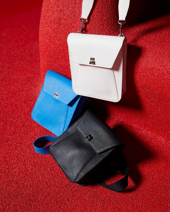 Little Anouk Messenger In Calf Leather Black Women Akris Messenger Bags