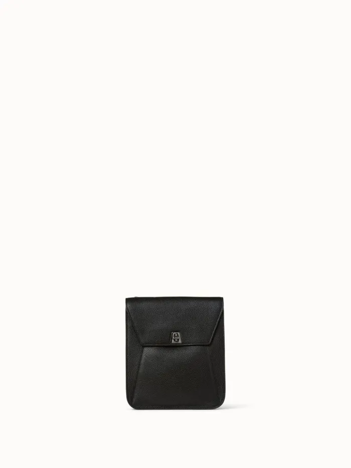 Little Anouk Messenger In Calf Leather Black Women Akris Messenger Bags