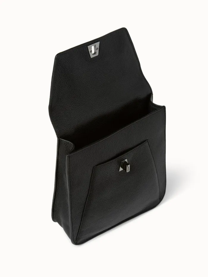 Little Anouk Messenger In Calf Leather Black Women Akris Messenger Bags