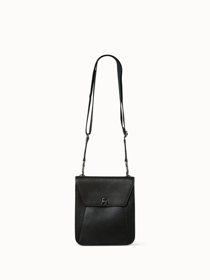 Little Anouk Messenger In Calf Leather Black Women Akris Messenger Bags