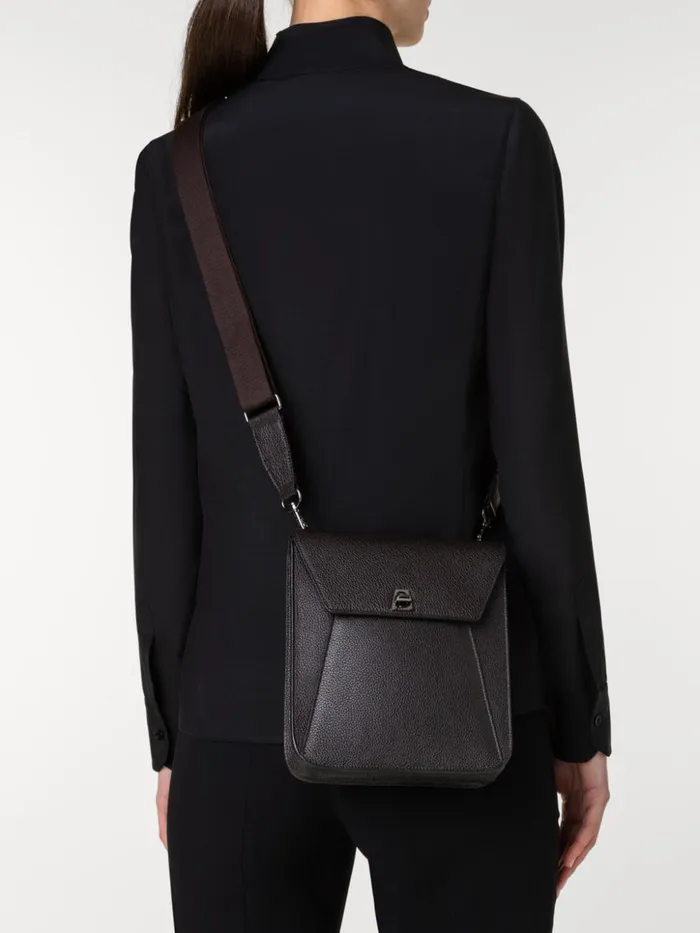 Little Anouk Messenger In Calf Leather Mocca Women Akris Messenger Bags