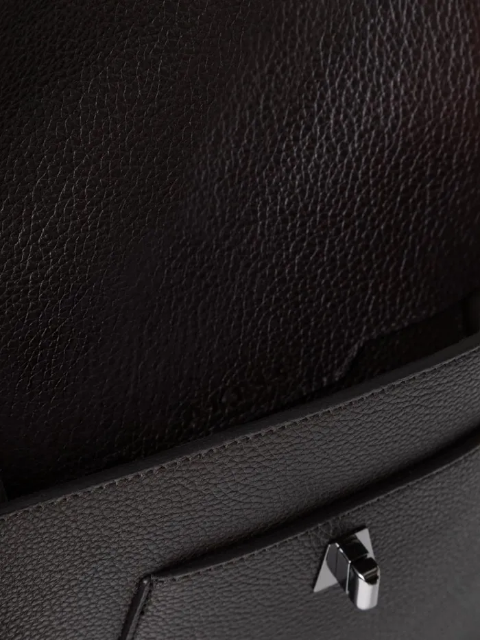 Little Anouk Messenger In Calf Leather Mocca Women Akris Messenger Bags