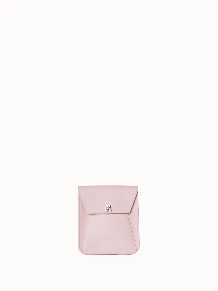 Little Anouk Messenger In Calf Leather Pale Rose Women Akris Messenger Bags
