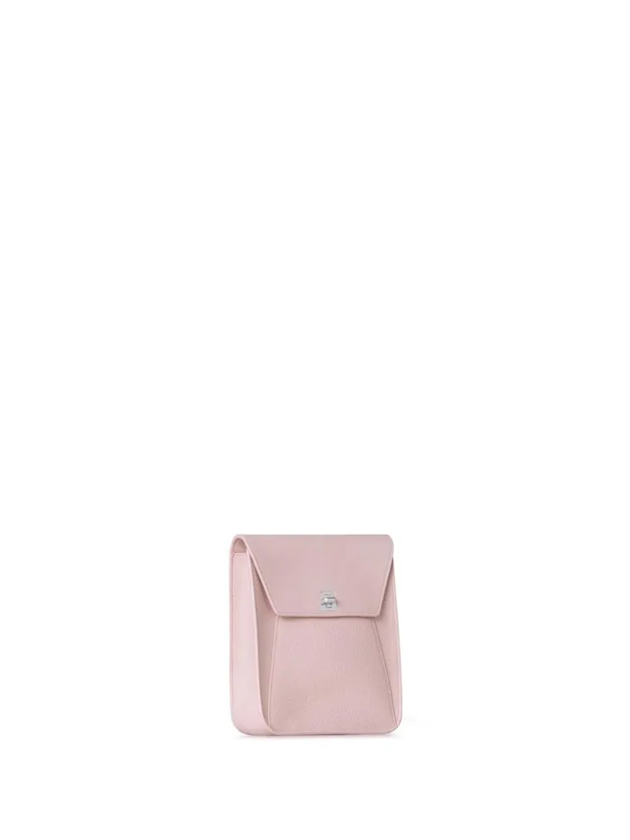 Little Anouk Messenger In Calf Leather Pale Rose Women Akris Messenger Bags