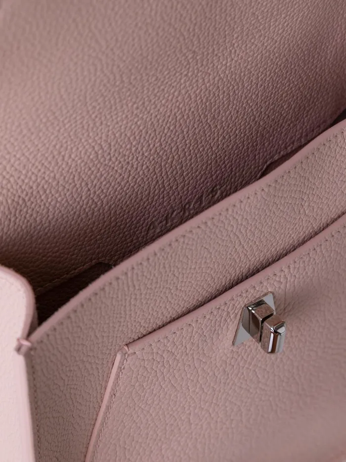 Little Anouk Messenger In Calf Leather Pale Rose Women Akris Messenger Bags