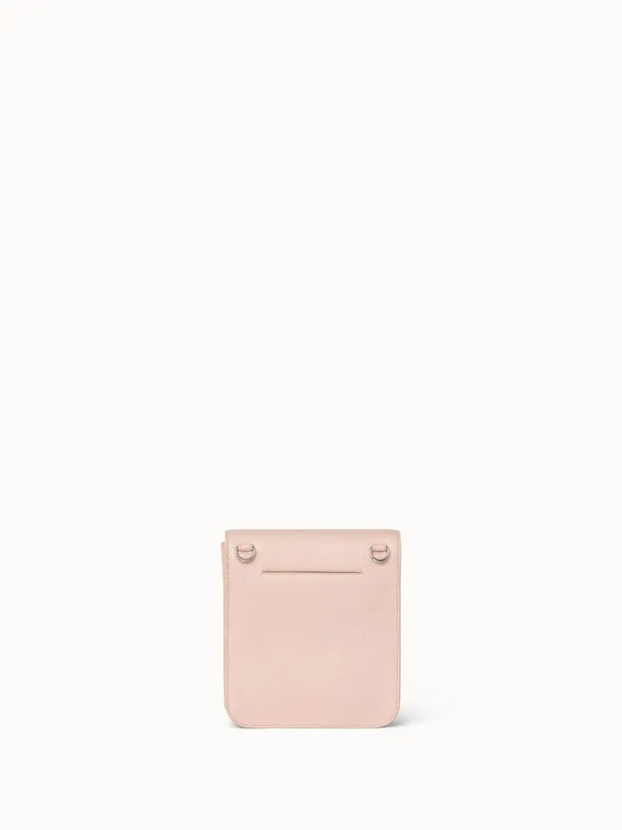 Little Anouk Messenger In Calf Leather Pale Rose Women Akris Messenger Bags