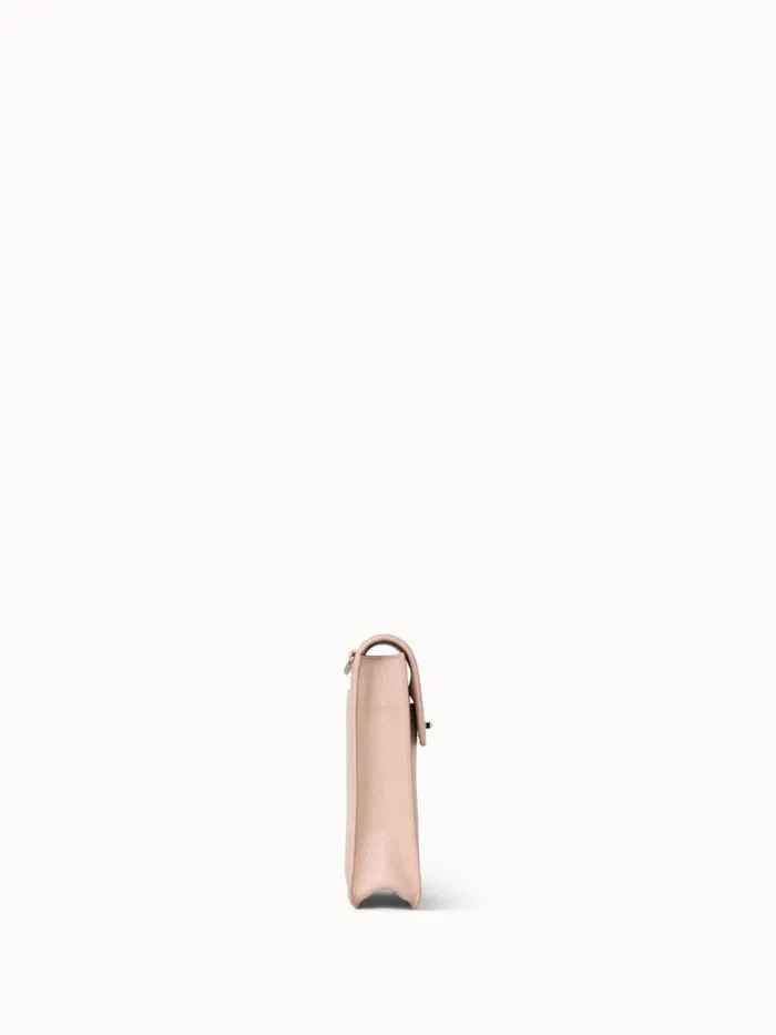 Little Anouk Messenger In Calf Leather Pale Rose Women Akris Messenger Bags