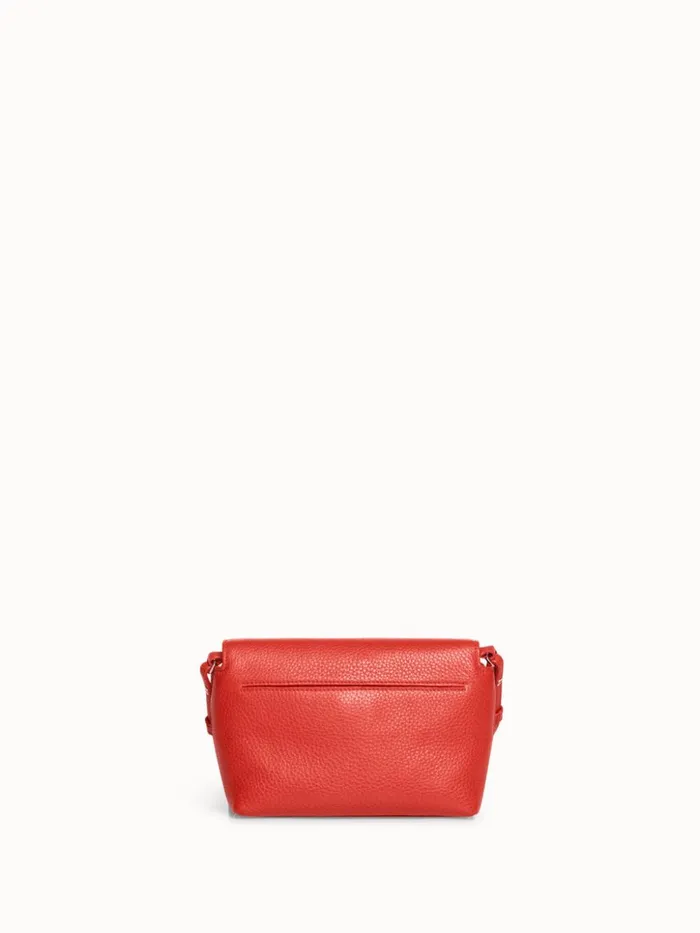 Little Day Bag In Cervocalf Leather With Silver Colored Hardware Scarlet Women Akris Crossbody Bags