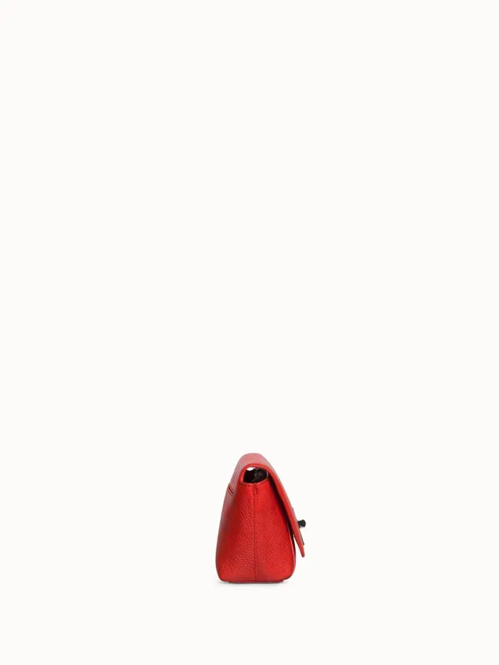 Little Day Bag In Cervocalf Leather With Silver Colored Hardware Scarlet Women Akris Crossbody Bags