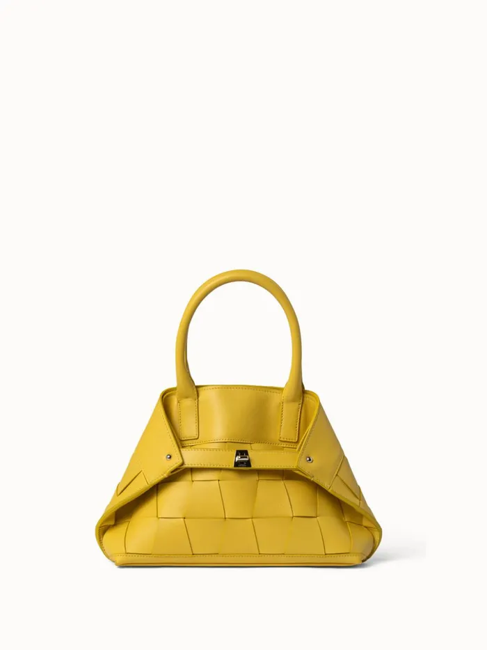 Little Messenger Bag In Braided Trapezoids Candle Women Akris Crossbody Bags