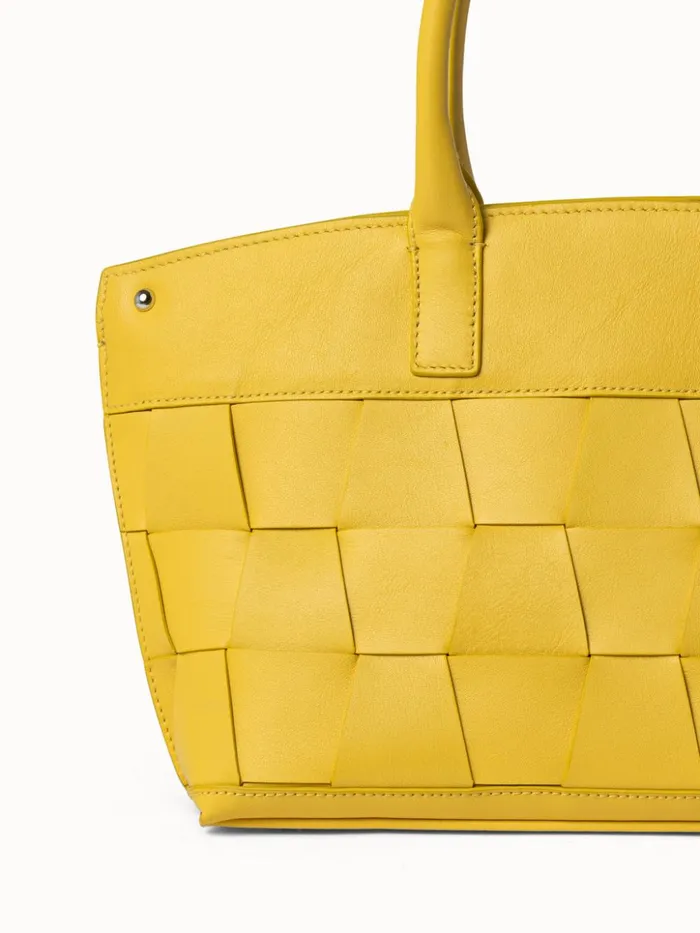 Little Messenger Bag In Braided Trapezoids Candle Women Akris Crossbody Bags