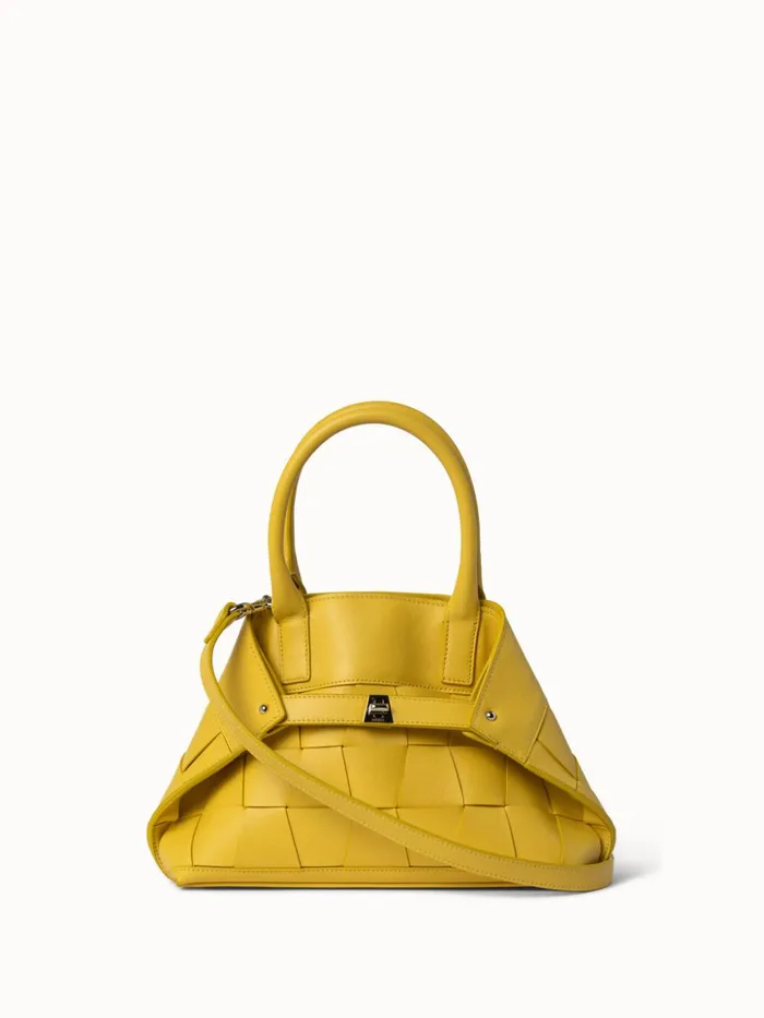 Little Messenger Bag In Braided Trapezoids Candle Women Akris Crossbody Bags