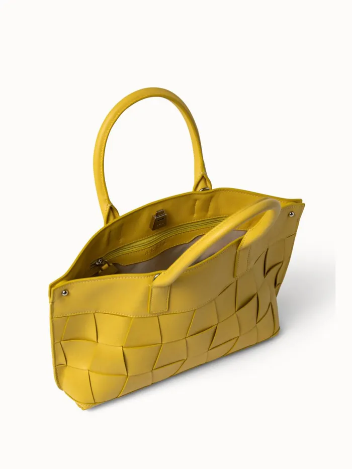 Little Messenger Bag In Braided Trapezoids Candle Women Akris Crossbody Bags