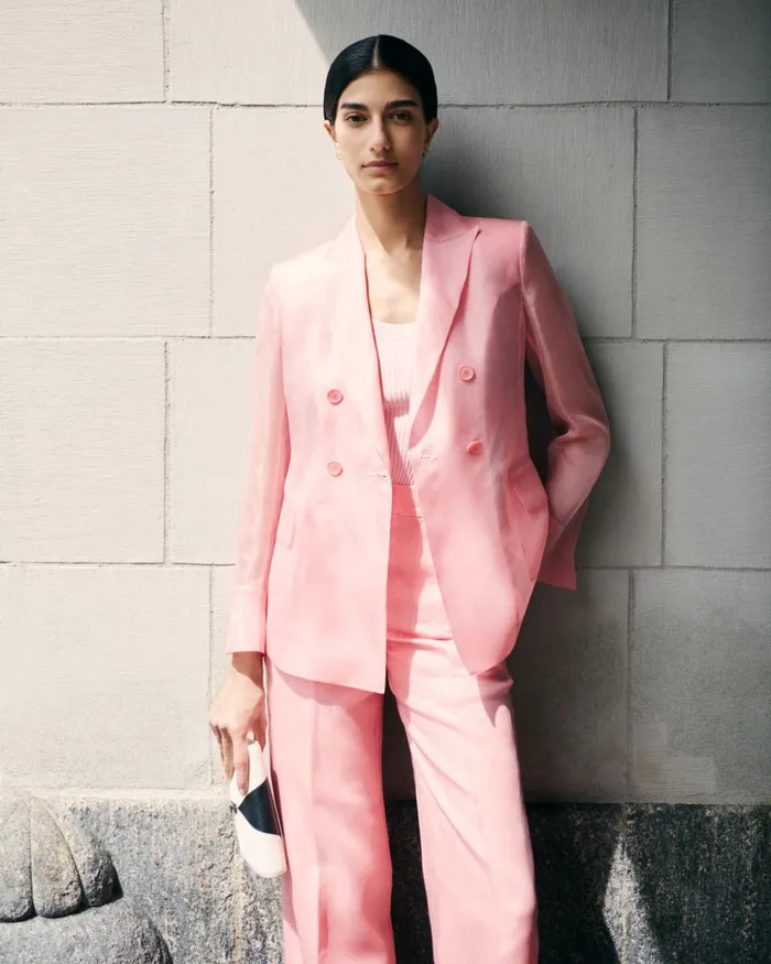 Long Sheer Silk Jacket Lotus Women Akris Jackets