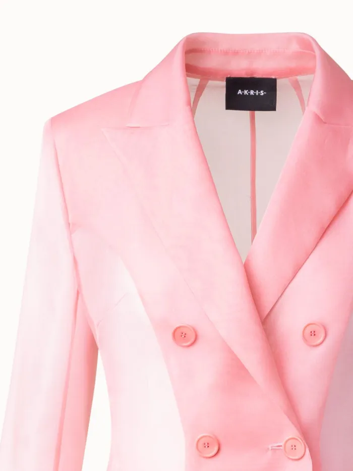 Long Sheer Silk Jacket Lotus Women Akris Jackets