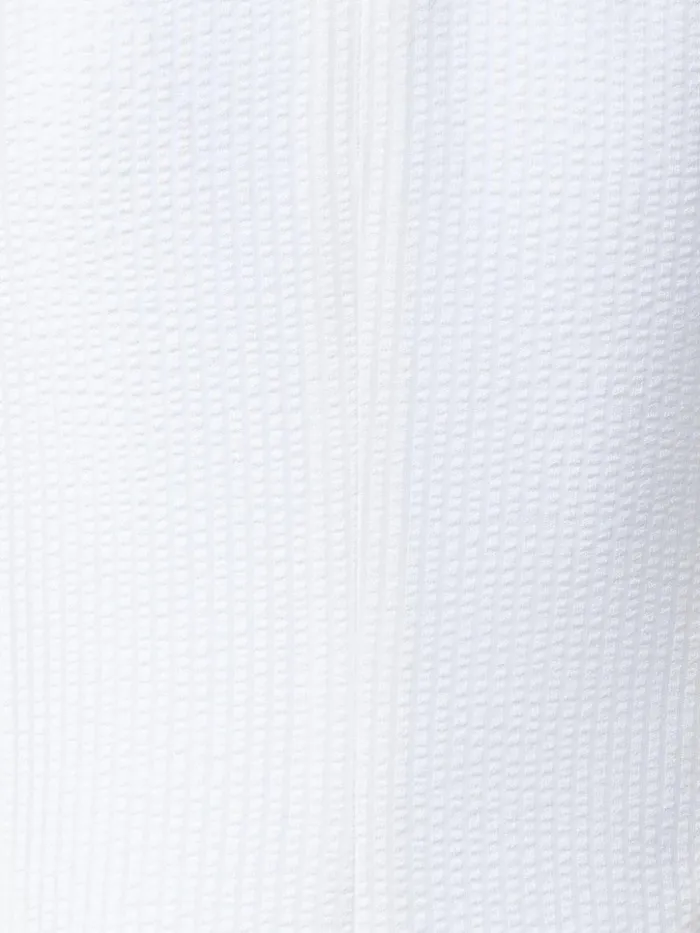 Long Silk Blend Seersucker Jacket Ecru Women Akris Jackets