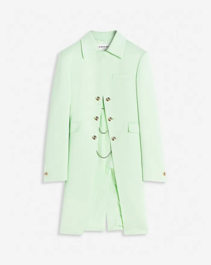 Longsleeved Fitted Jacket Water Blue Women Lanvin Coats and Jackets