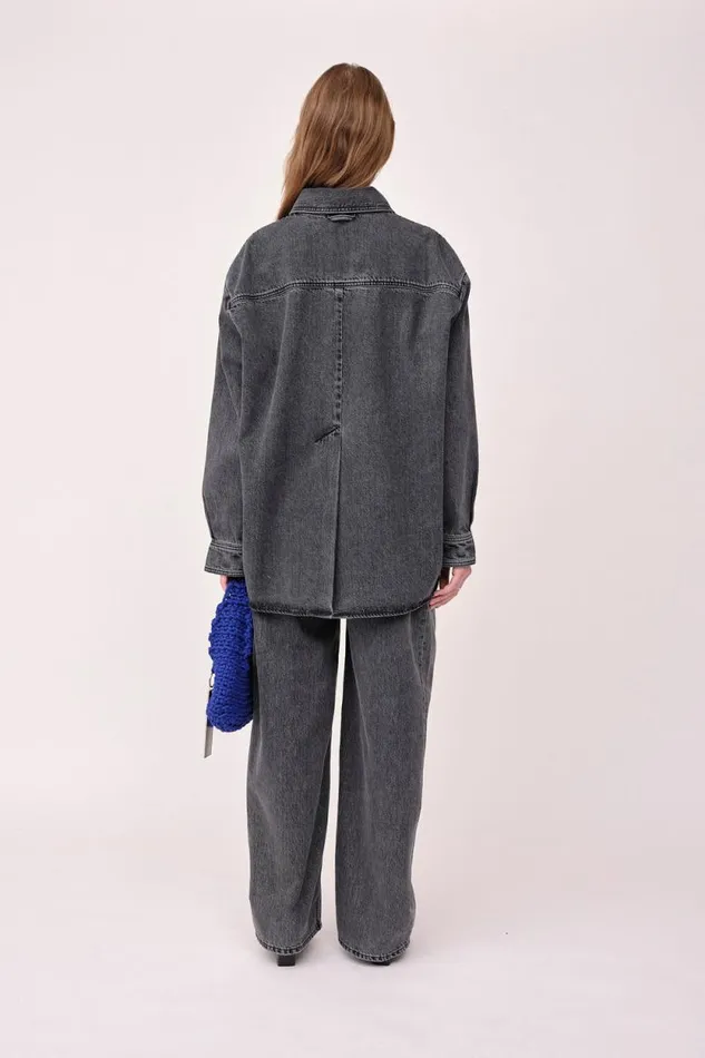 Loretta 8211 Dark Grey Women Won Hundred Shirts and Blouses