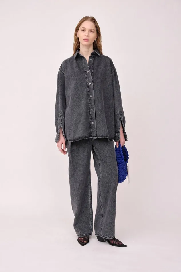 Loretta 8211 Dark Grey Women Won Hundred Shirts and Blouses