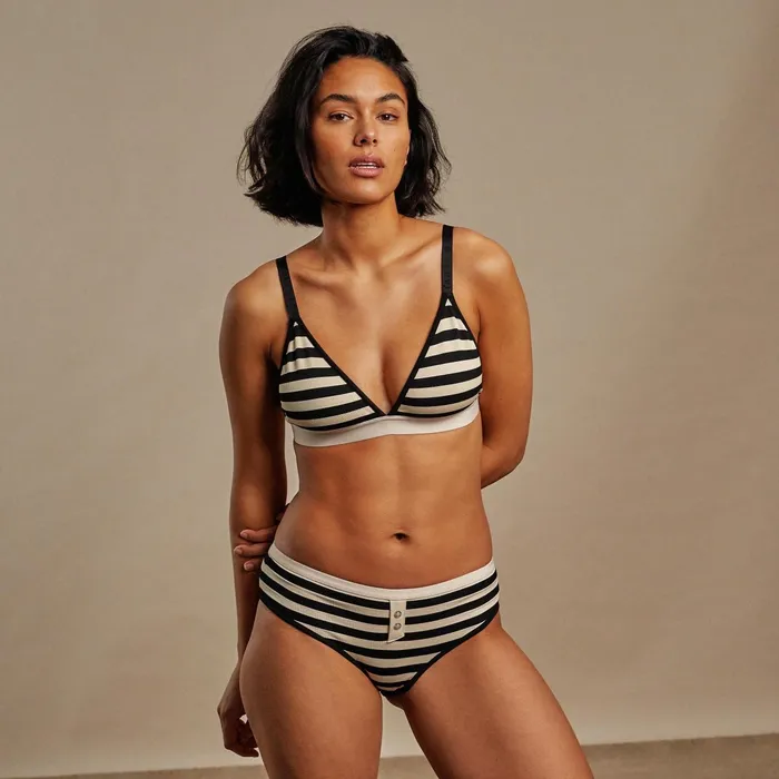 Love Stories Cup A To D Uma Bralette Black and White 8211 Women