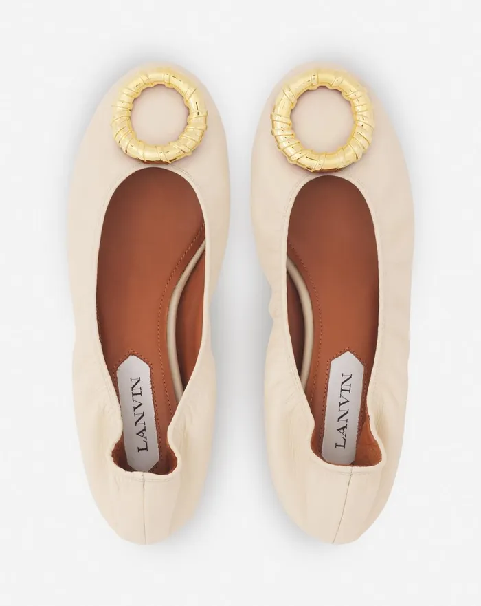 Mlodie Leather Ballerina Flat Beige 2 Women Lanvin Ballerinas Mlodie Leather Ballerina Flat Beige 2 Women Lanvin Ballerinas