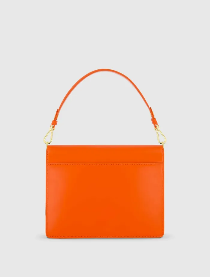Mac Duggal Shoulder Bags Women Classic Sunset Leather Medium Shoulder Bag with Detachable Strap Sunset