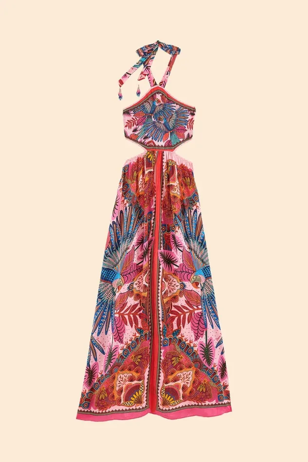 Macaw Scarf Maxi Dress Women Farm Rio Maxi Dresses