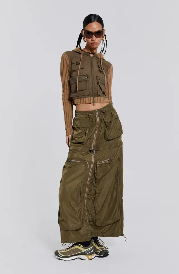 Maxi Skirts Women Jaded London Madison 2 In 1 Cargo Maxi Skirt