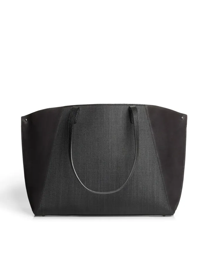 Medium Ai Shoulder Bag In Horsehair And Leather Black Women Akris Shoulder Bags