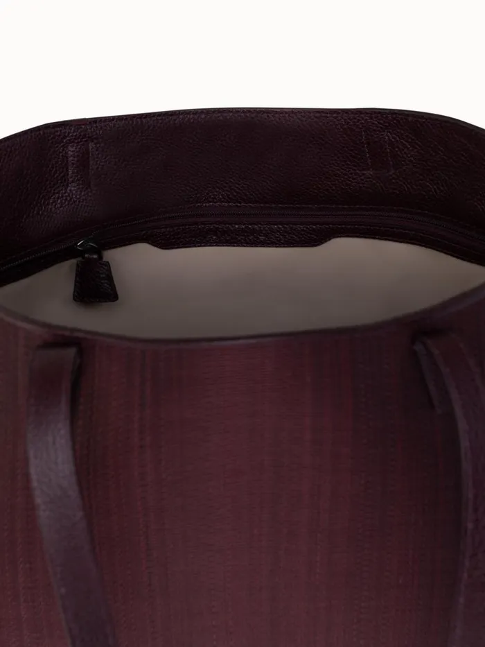 Medium Ai Shoulder Bag In Horsehair And Leather Burgundy Women Akris Shoulder Bags