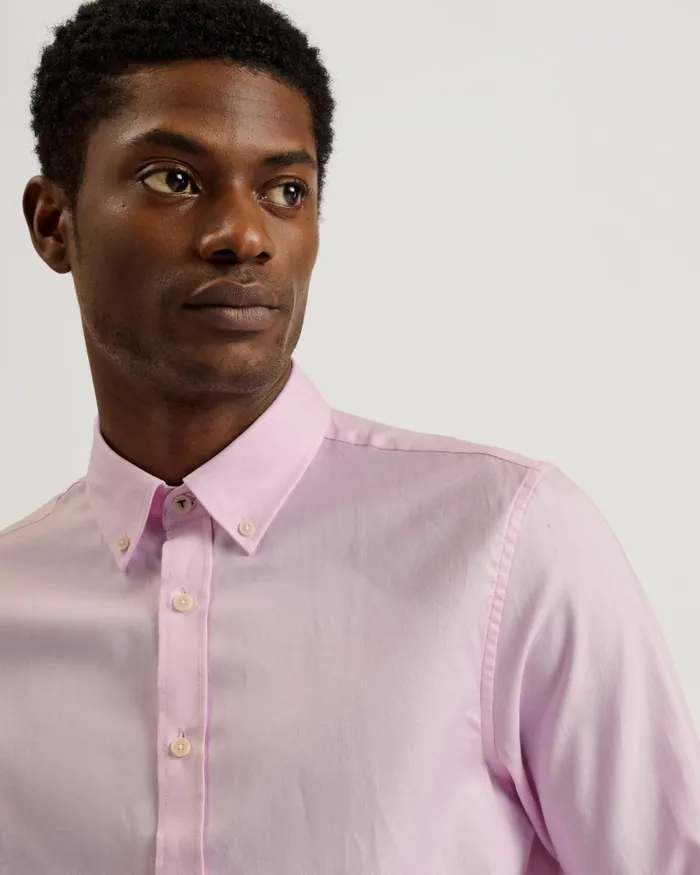 Men ALLARDO 8211 Long Sleeve Cotton Oxford Shirt Light Pink Ted Baker Shirts Men ALLARDO 8211 Long Sleeve Cotton Oxford Shirt Light Pink Ted Baker Shirts