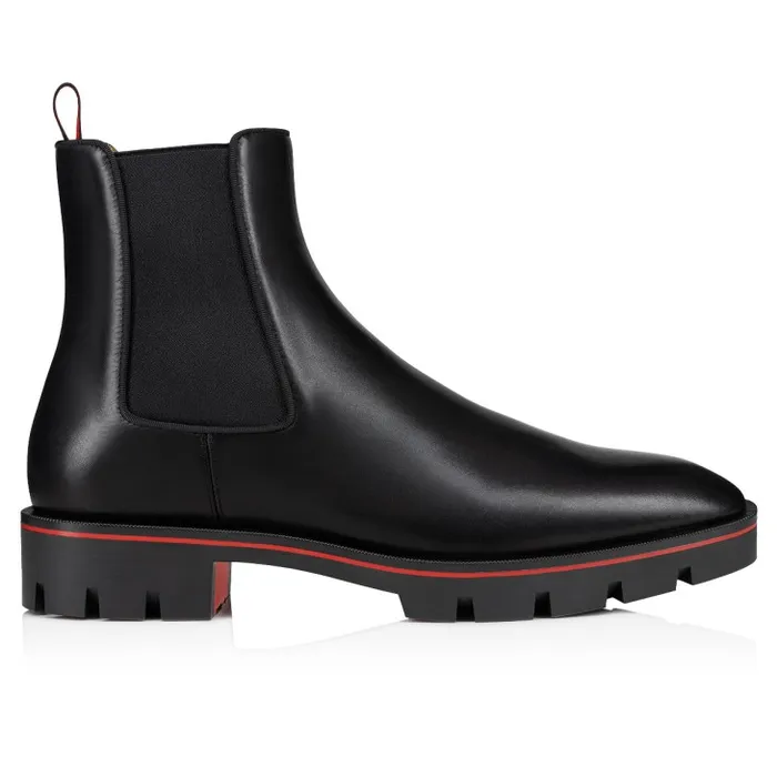 Men Alpinosol Boots 8211 Smooth Calf Leather 8211 Black Christian Louboutin Boots