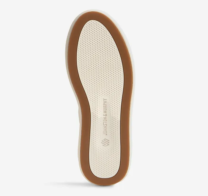 Men Anders Knit UThroat White Knit Sneakers Johnston and Murphy
