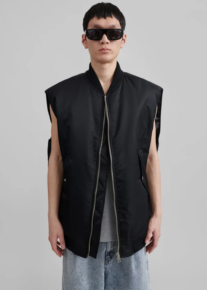 Men Astra Sleeveless Jacket 8211 Black The Frankie Shop Outerwear