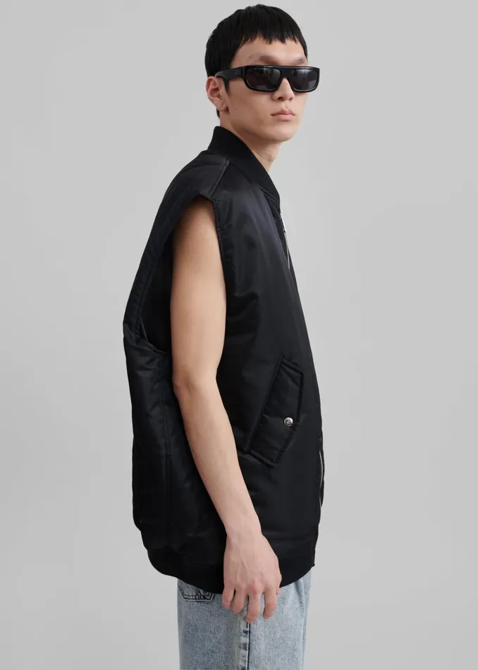 Men Astra Sleeveless Jacket 8211 Black The Frankie Shop Outerwear