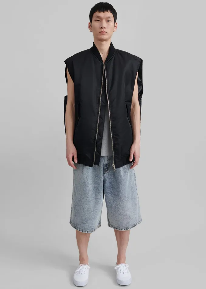 Men Astra Sleeveless Jacket 8211 Black The Frankie Shop Outerwear