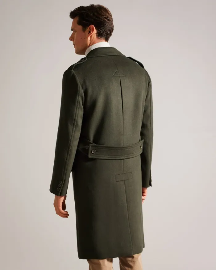 Men AVIN 8211 Longline Double Breasted Wool Coat Dark Green Ted Baker Coats and Jackets Men AVIN 8211 Longline Double Breasted Wool Coat Dark Green Ted Baker Coats and Jackets