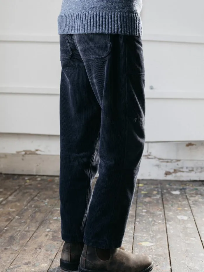 Men Basset Cord Trouser Navy Finisterre Trousers and Jeans
