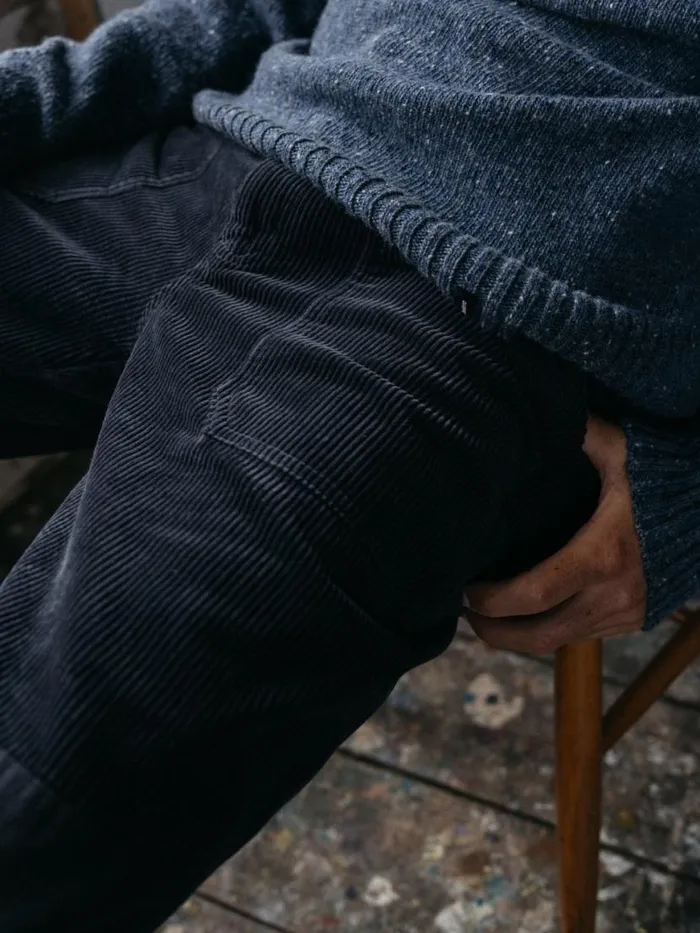 Men Basset Cord Trouser Navy Finisterre Trousers and Jeans