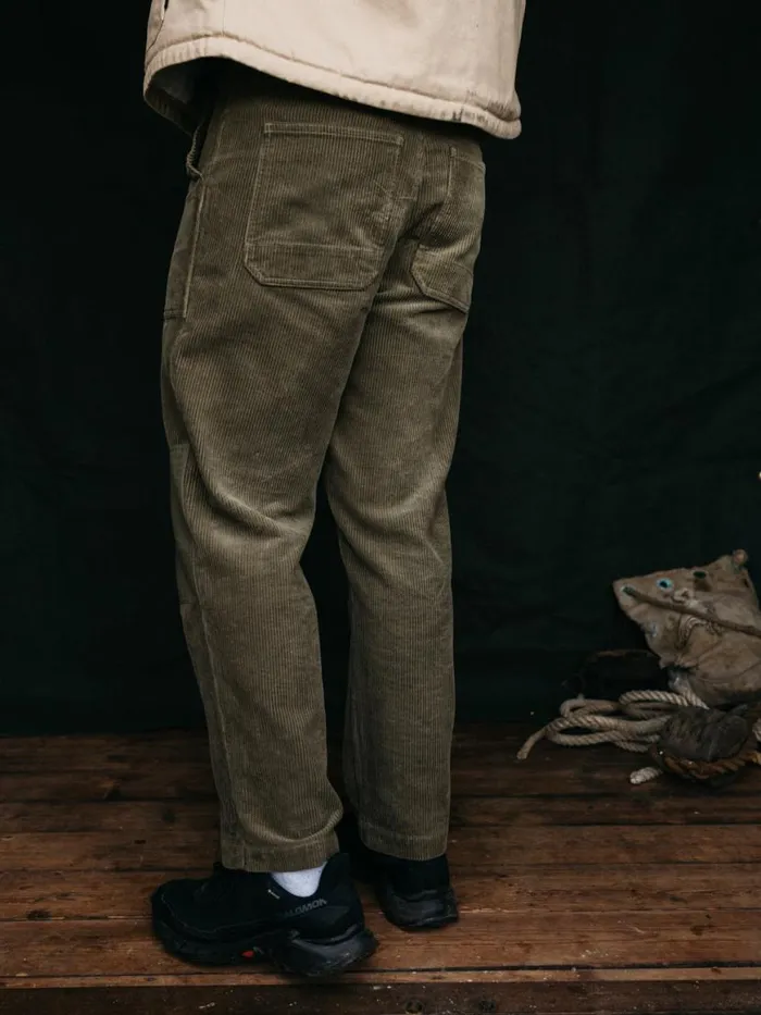 Men Basset Cord Trouser Olive Finisterre Trousers and Jeans