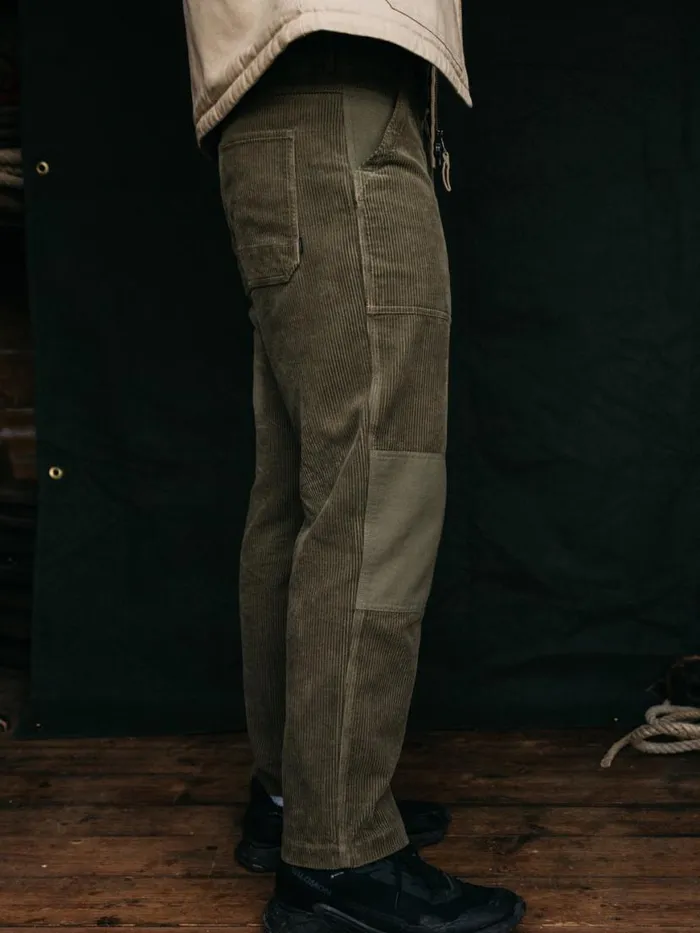 Men Basset Cord Trouser Olive Finisterre Trousers and Jeans